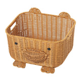 Bear Woven Basket Cute Biscuit Cookies Pastry Display Basket for Living Room L