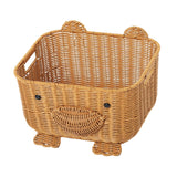 Bear Woven Basket Cute Biscuit Cookies Pastry Display Basket for Living Room L