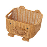 Bear Woven Basket Cute Biscuit Cookies Pastry Display Basket for Living Room L