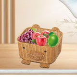 Bear Woven Basket Cute Biscuit Cookies Pastry Display Basket for Living Room L