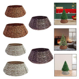 Christmas Tree Collar Party Props Festival Layout Xmas Tree Stand Base Cover 40cmx60cmx17cm Brown