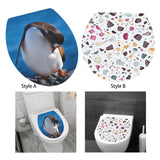 Toilet Sticker Creative Toilet Seat Cover Decal for Toilets Restroom Bedroom Style A