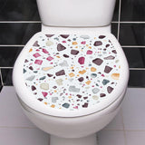 Toilet Sticker Creative Toilet Seat Cover Decal for Toilets Restroom Bedroom Style B