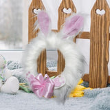 35cm Plush Easter Bunny Front Door Wreath Multipurpose Easter Party Supplies