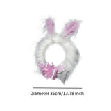 35cm Plush Easter Bunny Front Door Wreath Multipurpose Easter Party Supplies