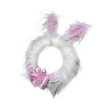 35cm Plush Easter Bunny Front Door Wreath Multipurpose Easter Party Supplies