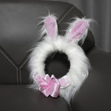 35cm Plush Easter Bunny Front Door Wreath Multipurpose Easter Party Supplies