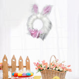 35cm Plush Easter Bunny Front Door Wreath Multipurpose Easter Party Supplies