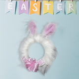 35cm Plush Easter Bunny Front Door Wreath Multipurpose Easter Party Supplies