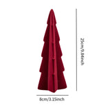 Flocked Xmas Tree Bedroom Festival Window Tabletop Artificial Christmas Tree Red