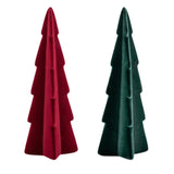 Flocked Xmas Tree Bedroom Festival Window Tabletop Artificial Christmas Tree Red