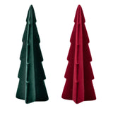 Flocked Xmas Tree Bedroom Festival Window Tabletop Artificial Christmas Tree Red