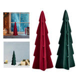 Flocked Xmas Tree Bedroom Festival Window Tabletop Artificial Christmas Tree Red