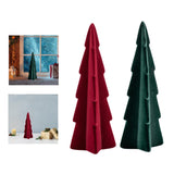 Flocked Xmas Tree Bedroom Festival Window Tabletop Artificial Christmas Tree Red