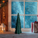 Flocked Xmas Tree Bedroom Festival Window Tabletop Artificial Christmas Tree Green