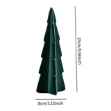 Flocked Xmas Tree Bedroom Festival Window Tabletop Artificial Christmas Tree Green