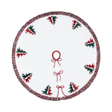 48 Inches Knit Tree Skirt Rustic Knitted Tree Skirt for Festive Holiday Home