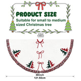 48 Inches Knit Tree Skirt Rustic Knitted Tree Skirt for Festive Holiday Home