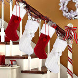 4 Pieces Xmas Hanging Sacks Christmas Stocking for Family Offices Decorating