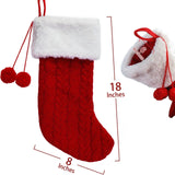 4 Pieces Xmas Hanging Sacks Christmas Stocking for Family Offices Decorating