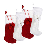 4 Pieces Xmas Hanging Sacks Christmas Stocking for Family Offices Decorating