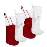 4 Pieces Xmas Hanging Sacks Christmas Stocking for Family Offices Decorating