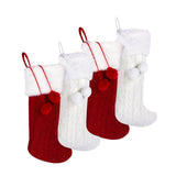 4 Pieces Xmas Hanging Sacks Christmas Stocking for Family Offices Decorating