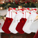 4 Pieces Xmas Hanging Sacks Christmas Stocking for Family Offices Decorating