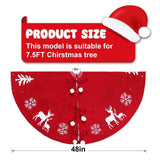 48 Inches Knit Tree Skirt Ornament Soft Cover Mat for Outdoor Indoor Festive