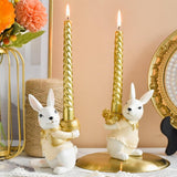 Easter Rabbit Figurine Candle Holder Decorative Multifunctional Candle Stand Male