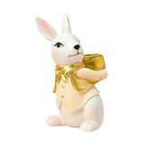 Easter Rabbit Figurine Candle Holder Decorative Multifunctional Candle Stand Male