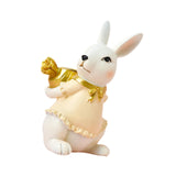 Easter Rabbit Figurine Candle Holder Decorative Multifunctional Candle Stand Female