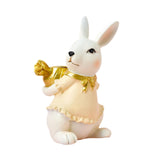 Easter Rabbit Figurine Candle Holder Decorative Multifunctional Candle Stand Female