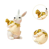 Easter Rabbit Figurine Candle Holder Decorative Multifunctional Candle Stand Female