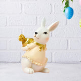 Easter Rabbit Figurine Candle Holder Decorative Multifunctional Candle Stand Female