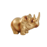 Rhino Elephant Hippopotamus Figurine Set of 3Pcs for Living Room Porch Shelf