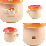 Mushroom Figurine Flower Pot Small Decorative Statue for Garden Desk Bedroom