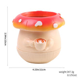 Mushroom Figurine Flower Pot Small Decorative Statue for Garden Desk Bedroom