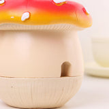 Mushroom Figurine Flower Pot Small Decorative Statue for Garden Desk Bedroom