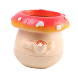 Mushroom Figurine Flower Pot Small Decorative Statue for Garden Desk Bedroom