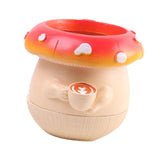 Mushroom Figurine Flower Pot Small Decorative Statue for Garden Desk Bedroom