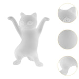 Dancing Cat Statue Craft Gift Desktop Decoration for Living Room Indoor Home Frosted