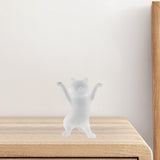 Dancing Cat Statue Craft Gift Desktop Decoration for Living Room Indoor Home Frosted