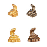 Chinese New Year Snake Statue Fengshui Figurine for Countertop Desktop Shelf 8cmx5.5cmx9.2cm Gold