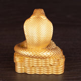 Chinese New Year Snake Statue Fengshui Figurine for Countertop Desktop Shelf 8cmx5.5cmx9.2cm Gold