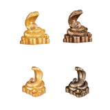 Chinese New Year Snake Statue Fengshui Figurine for Countertop Desktop Shelf 8cmx5.5cmx9.2cm Gold