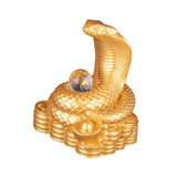 Chinese New Year Snake Statue Fengshui Figurine for Countertop Desktop Shelf 5.5cmx4cmx7cm Gold