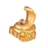 Chinese New Year Snake Statue Fengshui Figurine for Countertop Desktop Shelf 5.5cmx4cmx7cm Gold