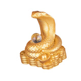 Chinese New Year Snake Statue Fengshui Figurine for Countertop Desktop Shelf 5.5cmx4cmx7cm Gold