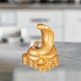 Chinese New Year Snake Statue Fengshui Figurine for Countertop Desktop Shelf 5.5cmx4cmx7cm Gold